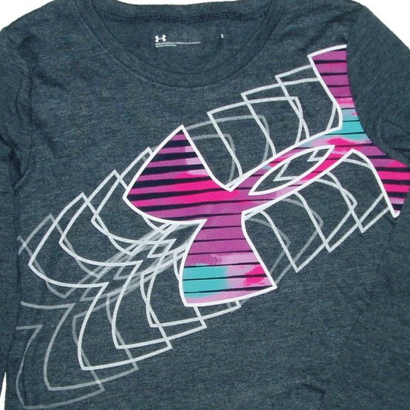 Nike Under Armour Tee Big Swoosh 3D Logo Top Shirt Lot Athletics Girls BTS - Picture 6 of 8